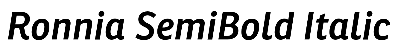 Ronnia SemiBold Italic